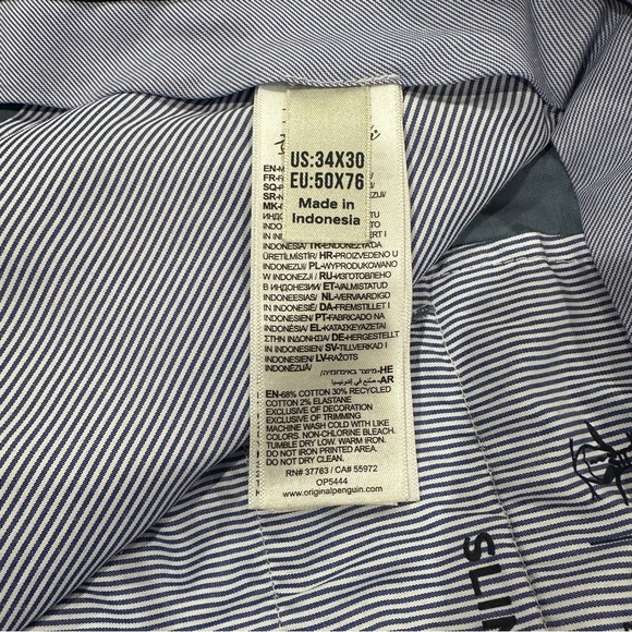 Original Penguin Men's Steel Blue Chinos - Picture 4 of 4